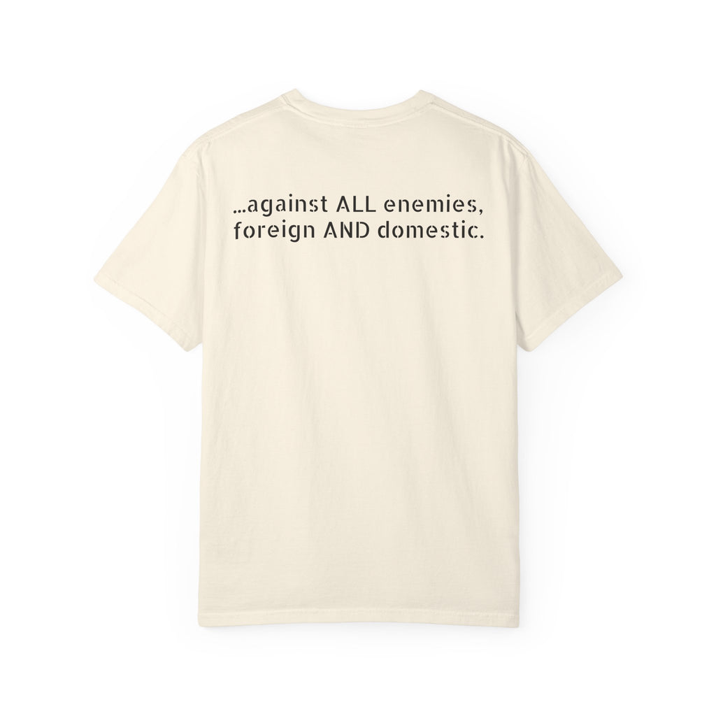 …against all enemies, foreign AND domestic.
