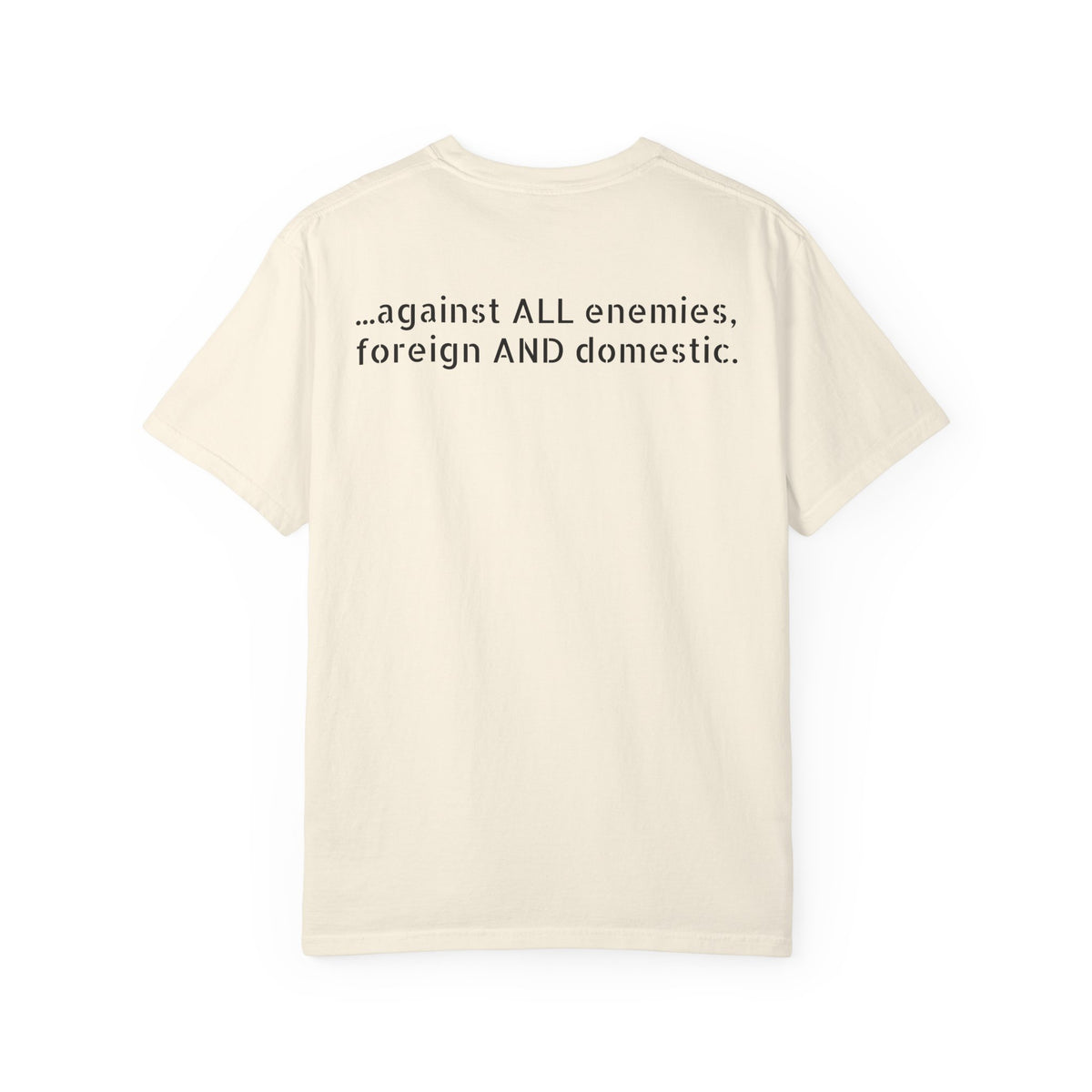 …against all enemies, foreign AND domestic.