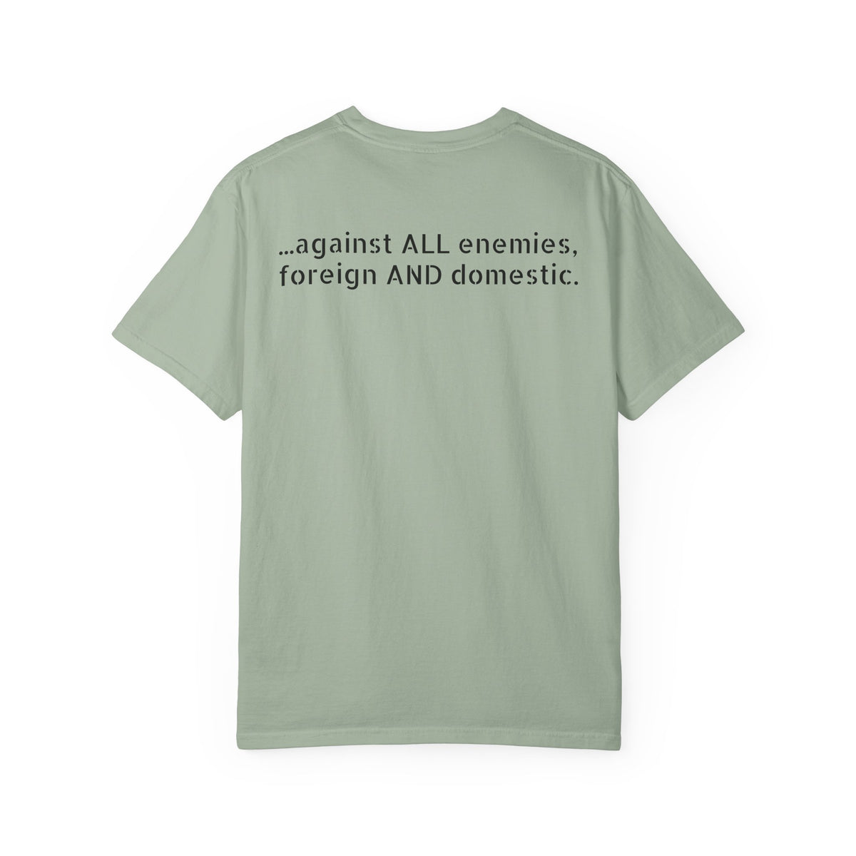 …against all enemies, foreign AND domestic.