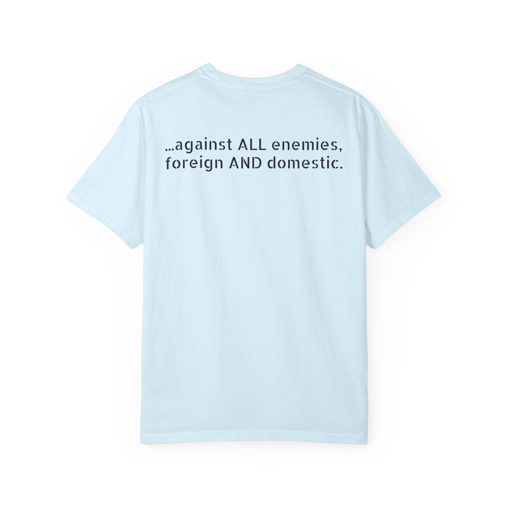 …against all enemies, foreign AND domestic.