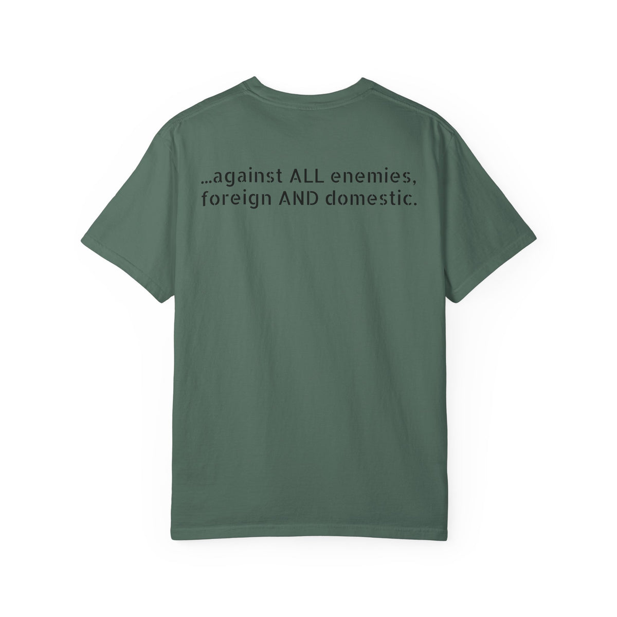 …against all enemies, foreign AND domestic.