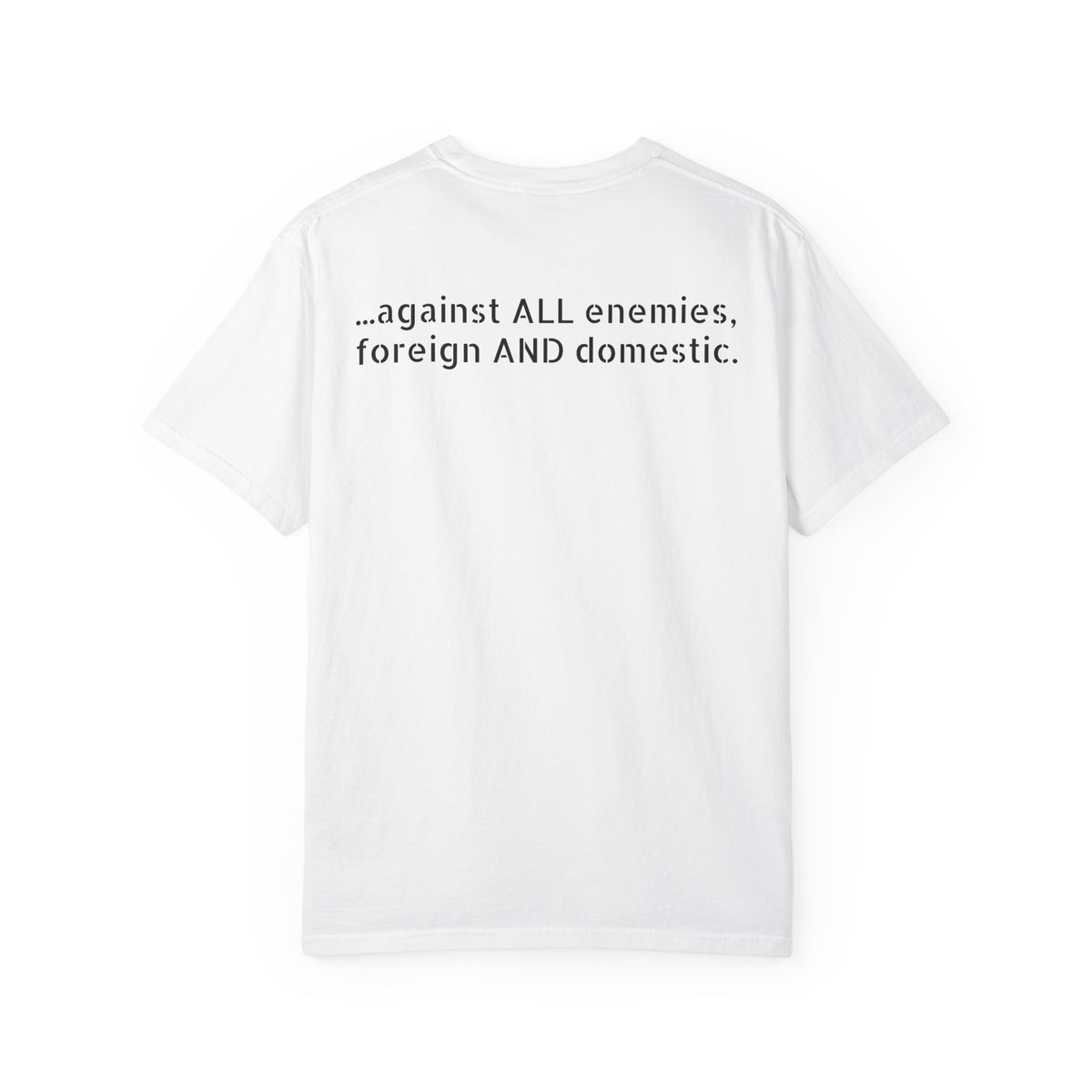 …against all enemies, foreign AND domestic.